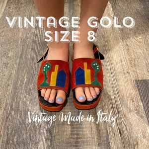 Vintage Suede Golo Sandals size 8